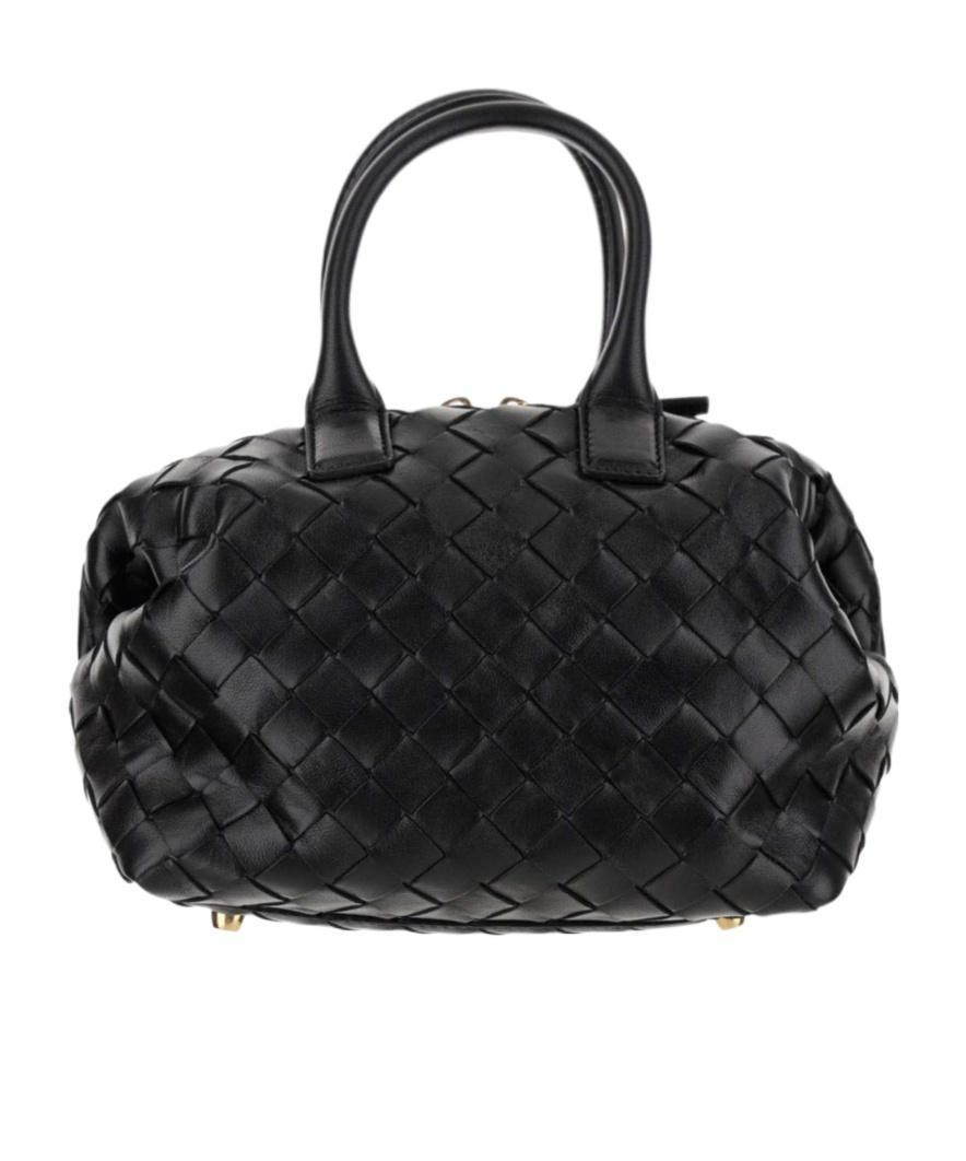 BOTTEGA VENETA Mini Bauletto Bag In Black-m Brass Product Image