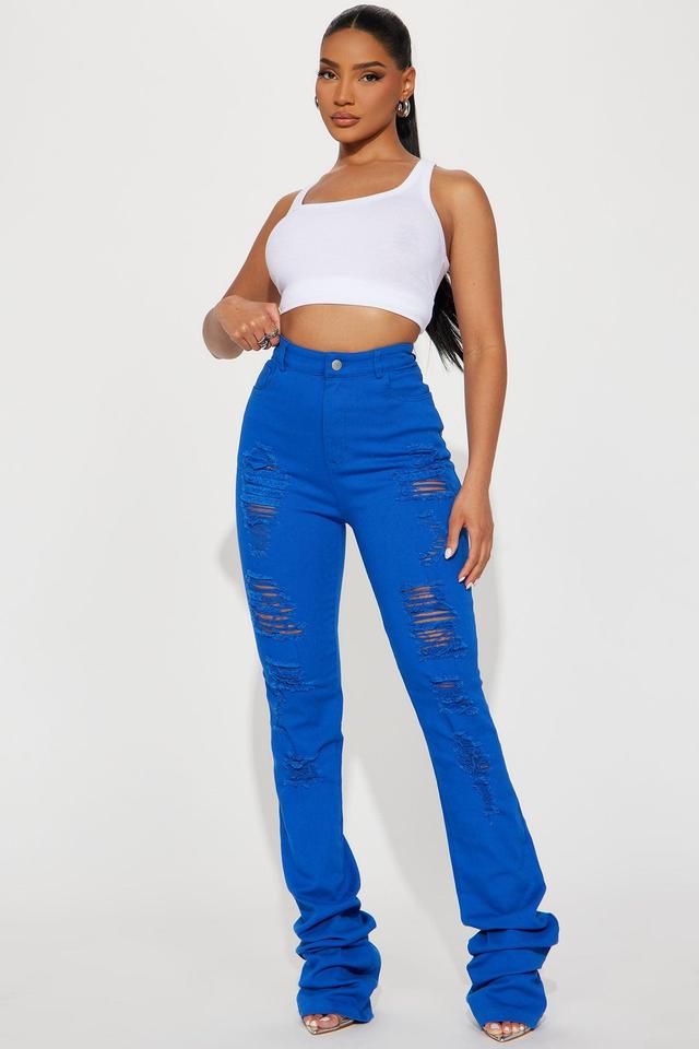 All The Attention Stacked Pant - Royal Product Image