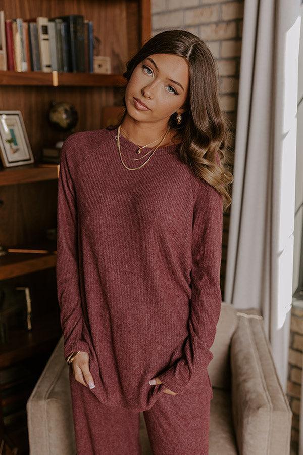 Cozy Vibes Ribbed Top Product Image