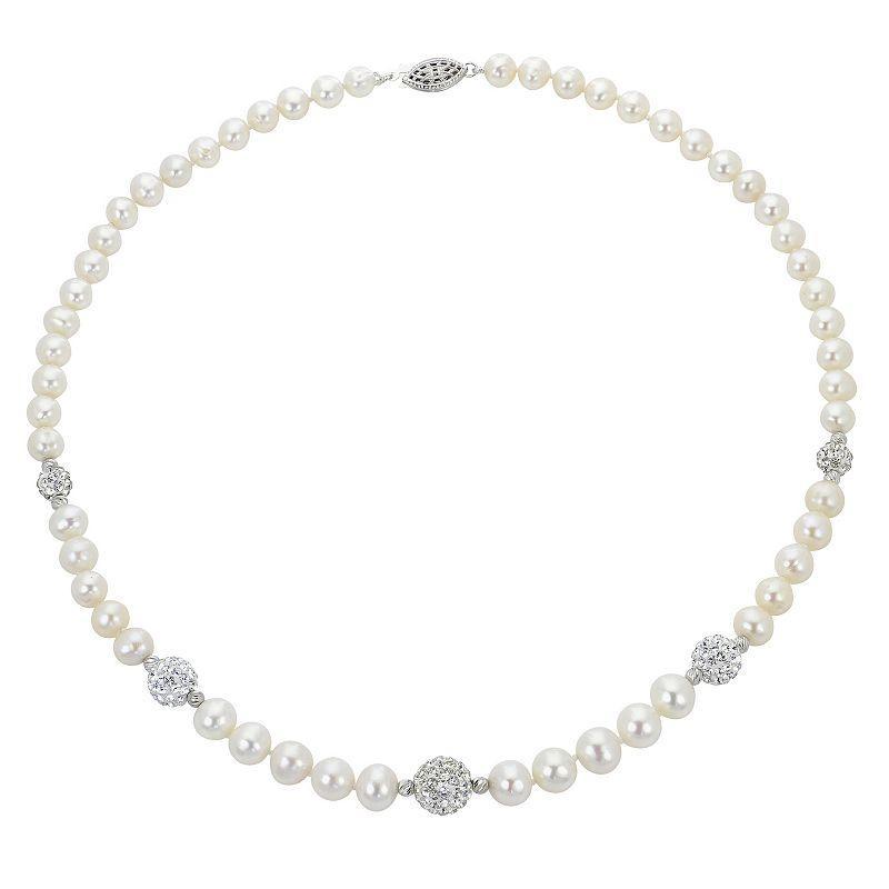 Pearlustre By Imperial Sterling Silver Freshwater Pearl Necklace, 18 In Product Image