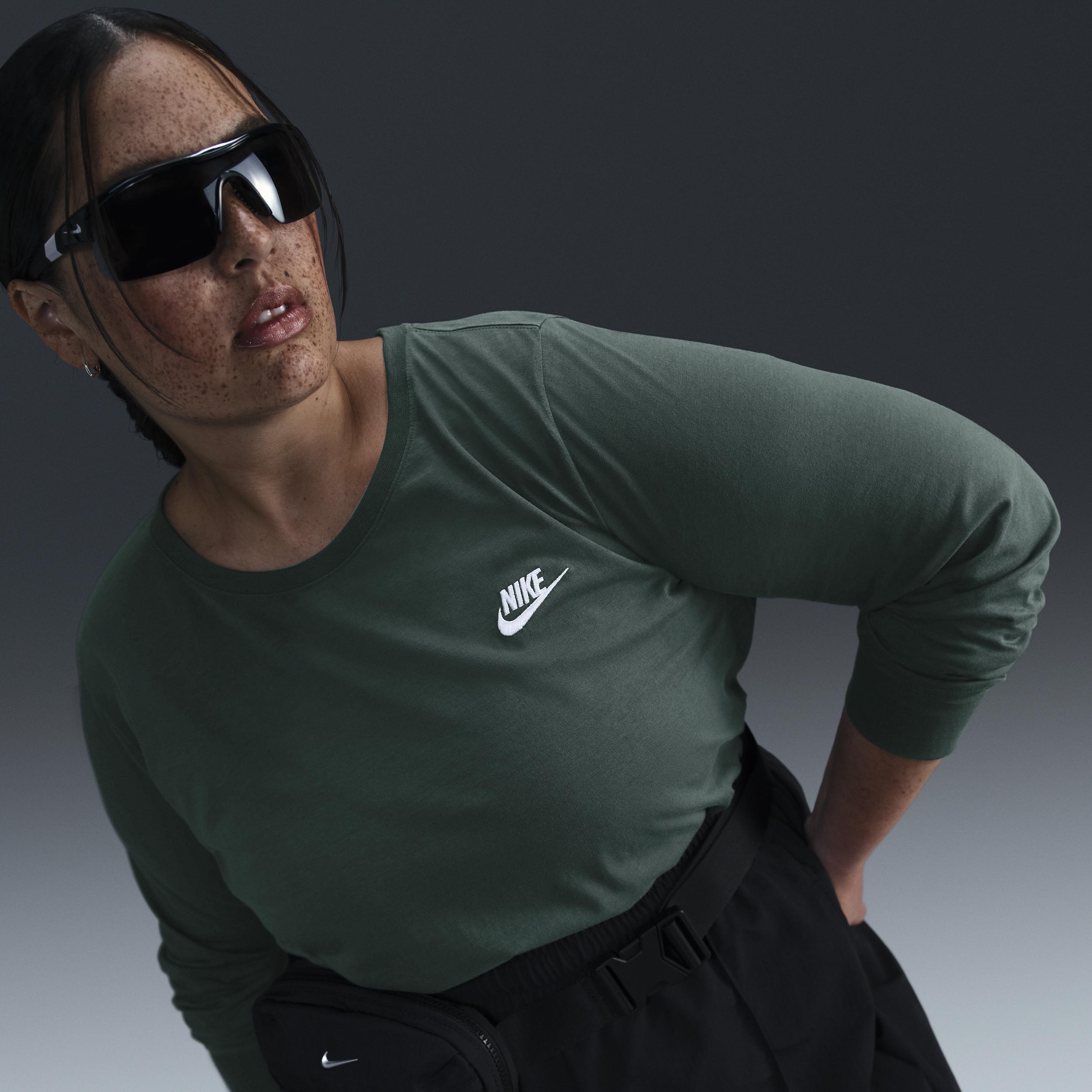 Womens Nike Sportswear Club Long-Sleeve T-Shirt (Plus Size) Product Image