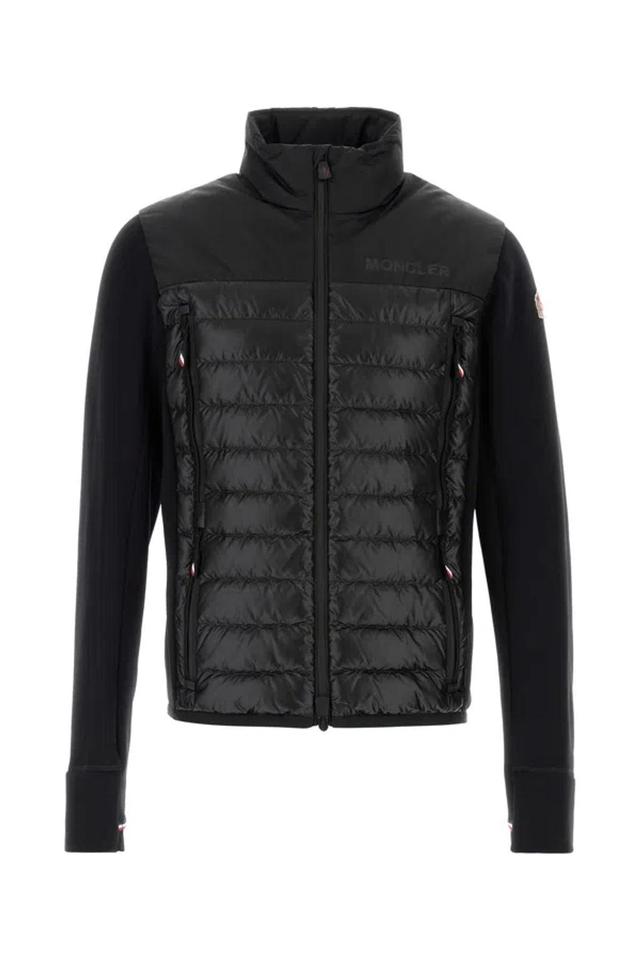 MONCLER Zip Up Cardigan-xl Nd  Grenoble Male In Black Product Image