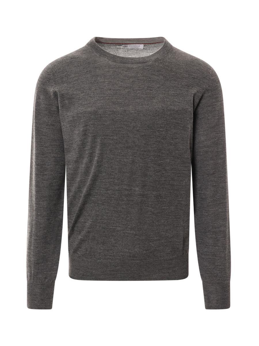 Wool And Cashmere Sweater In Grey Product Image