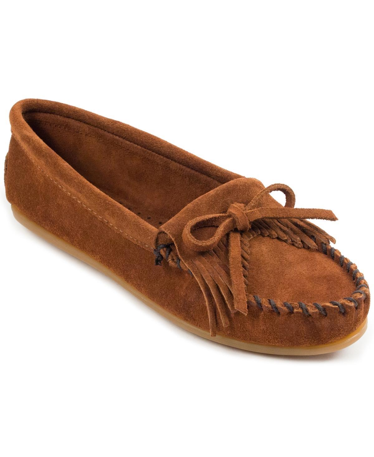 Minnetonka Kilty Suede Moc Suede) Women's Moccasin Shoes Product Image