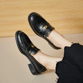 Faux Leather Platform Loafers Product Image