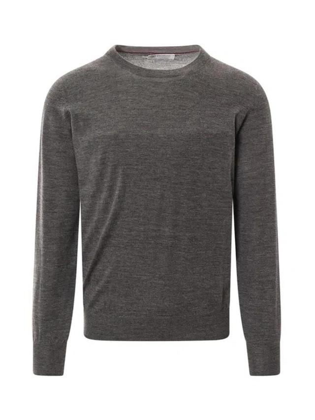 Wool And Cashmere Sweater In Grey Product Image