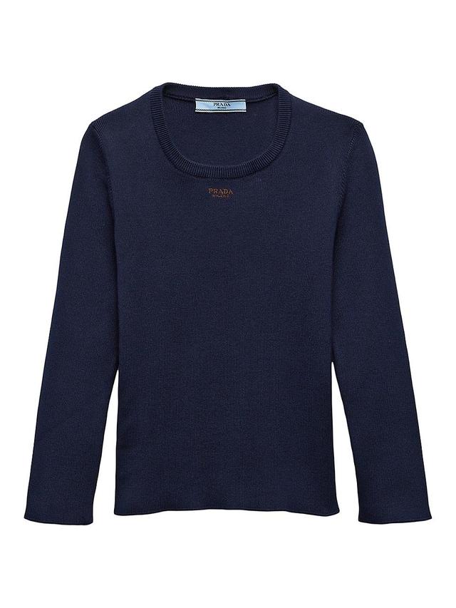 Womens Cotton Crew-Neck Sweater Product Image