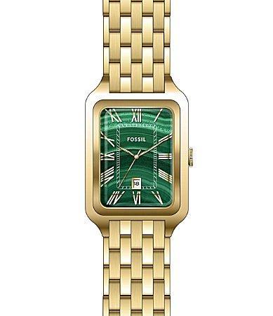 Fossil Womens Raquel Three-Hand Date Gold-Tone Stainless Steel Watch 26mm - Gold-Tone Product Image