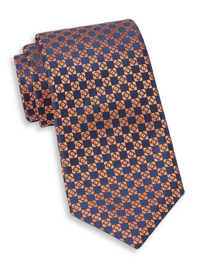 Mens Neat Diamond Geo Silk Tie Product Image