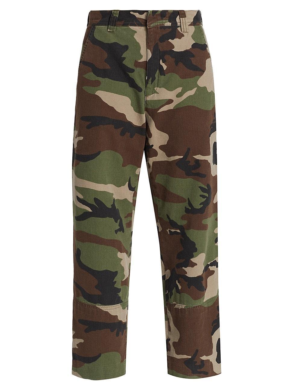 Womens Camo Mid-Rise Trousers Product Image