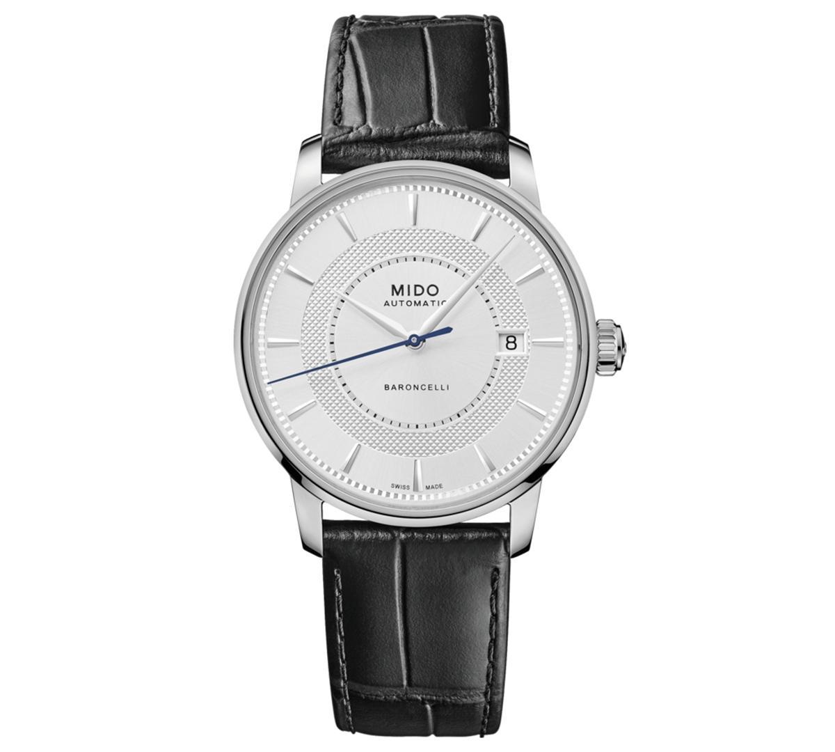 MIDO Baroncelli Signature Automatic Croc Embossed Leather Strap Watch, 39mm Product Image