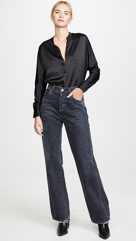 Vince Band Collar Blouse | Shopbop Product Image