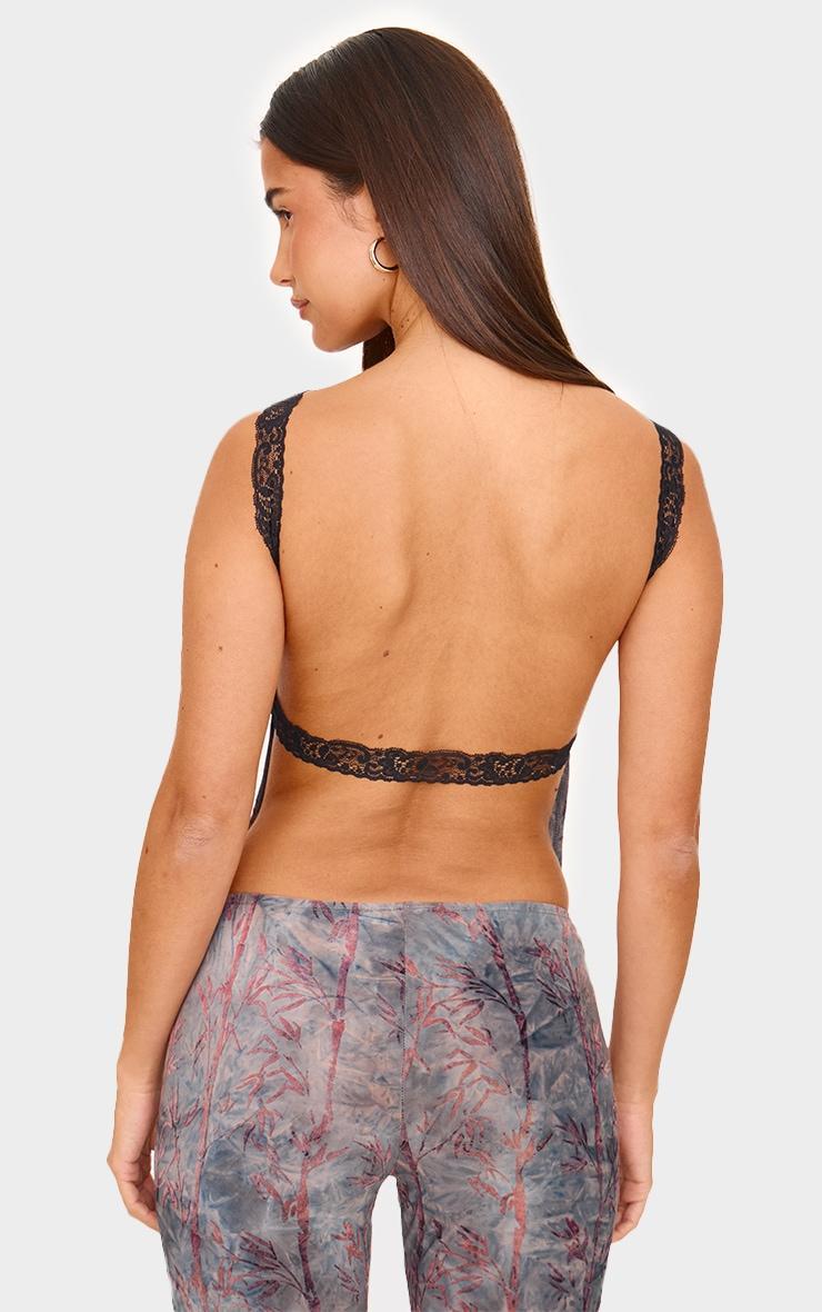 Charcoal Devore Backless Top Product Image