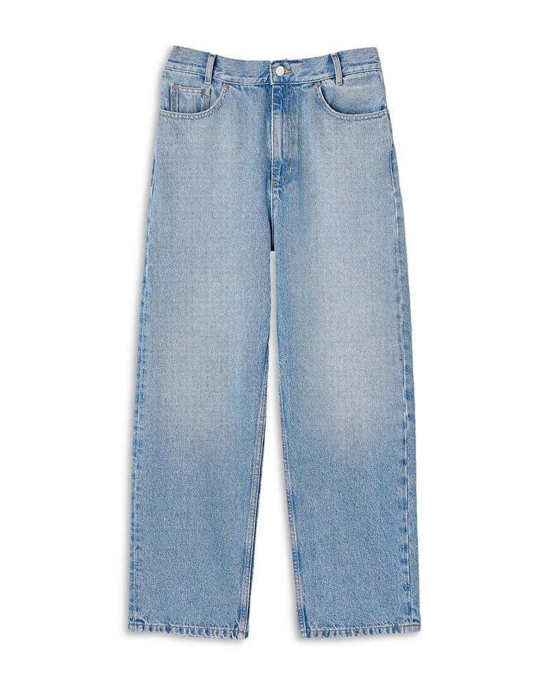 Sandro Bibi High Rise Wide Leg Jeans in Light Blue product image