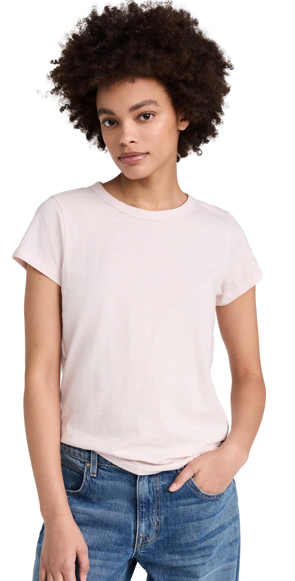 The Slub Tee Blush In Pink Product Image