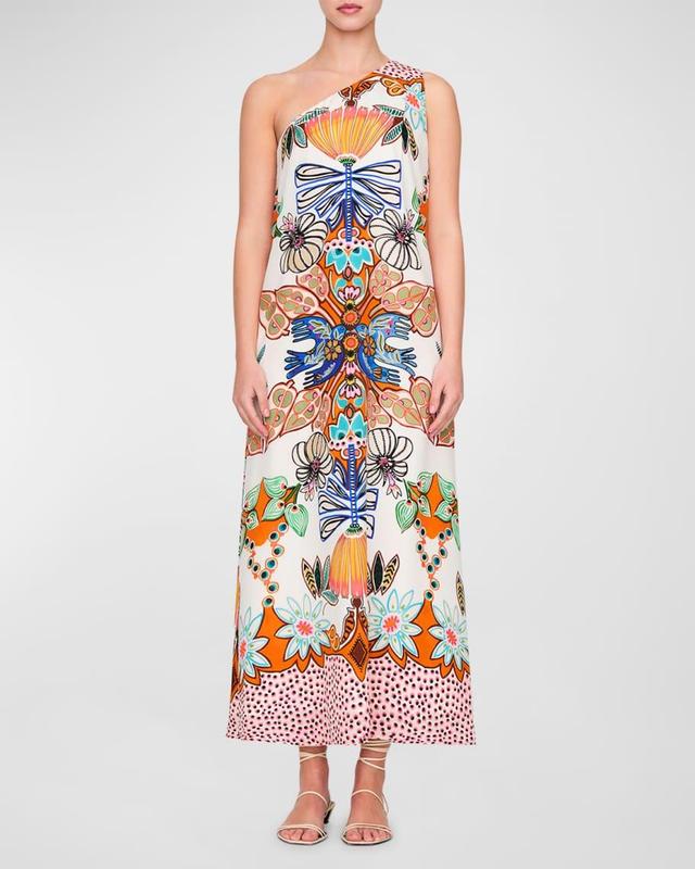 Jae One-Shoulder Floral-Print Maxi Dress Product Image