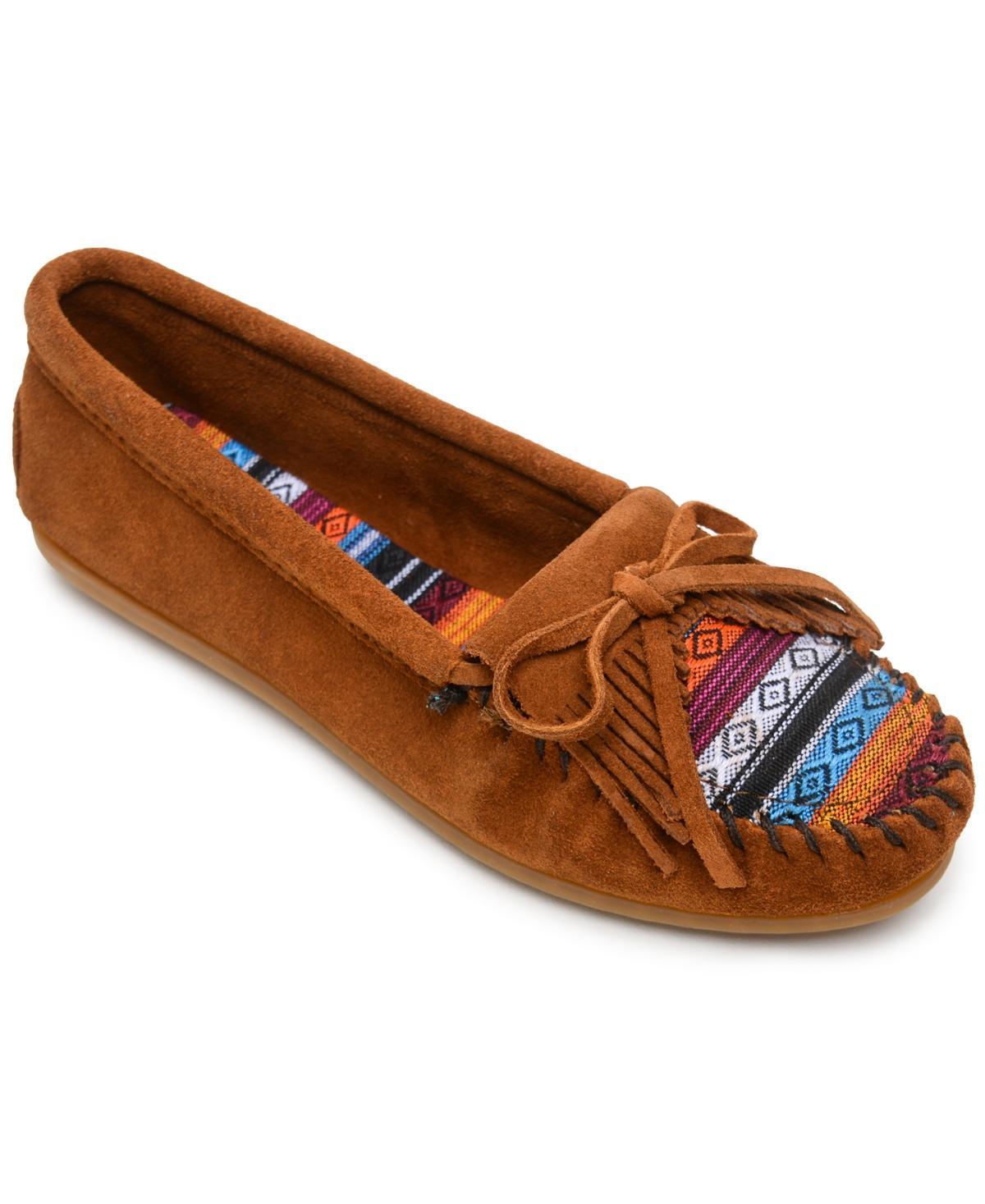 Minnetonka Kilty Suede Moc Suede) Women's Moccasin Shoes Product Image