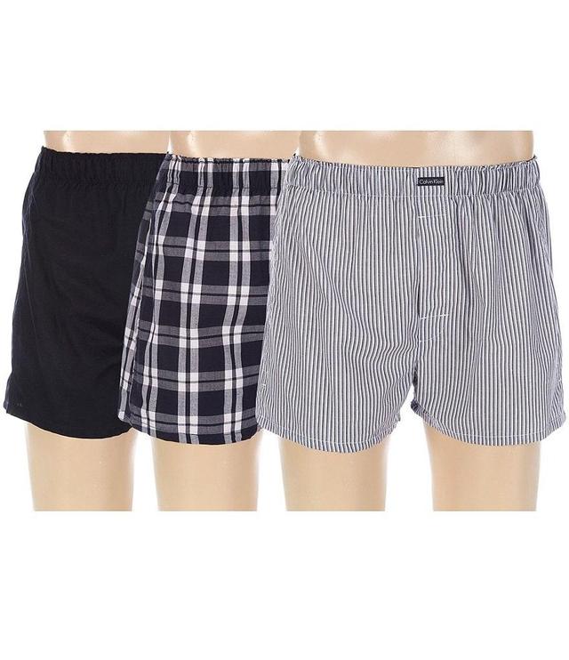 Calvin Klein Assorted Woven Boxers 3-Pack Product Image