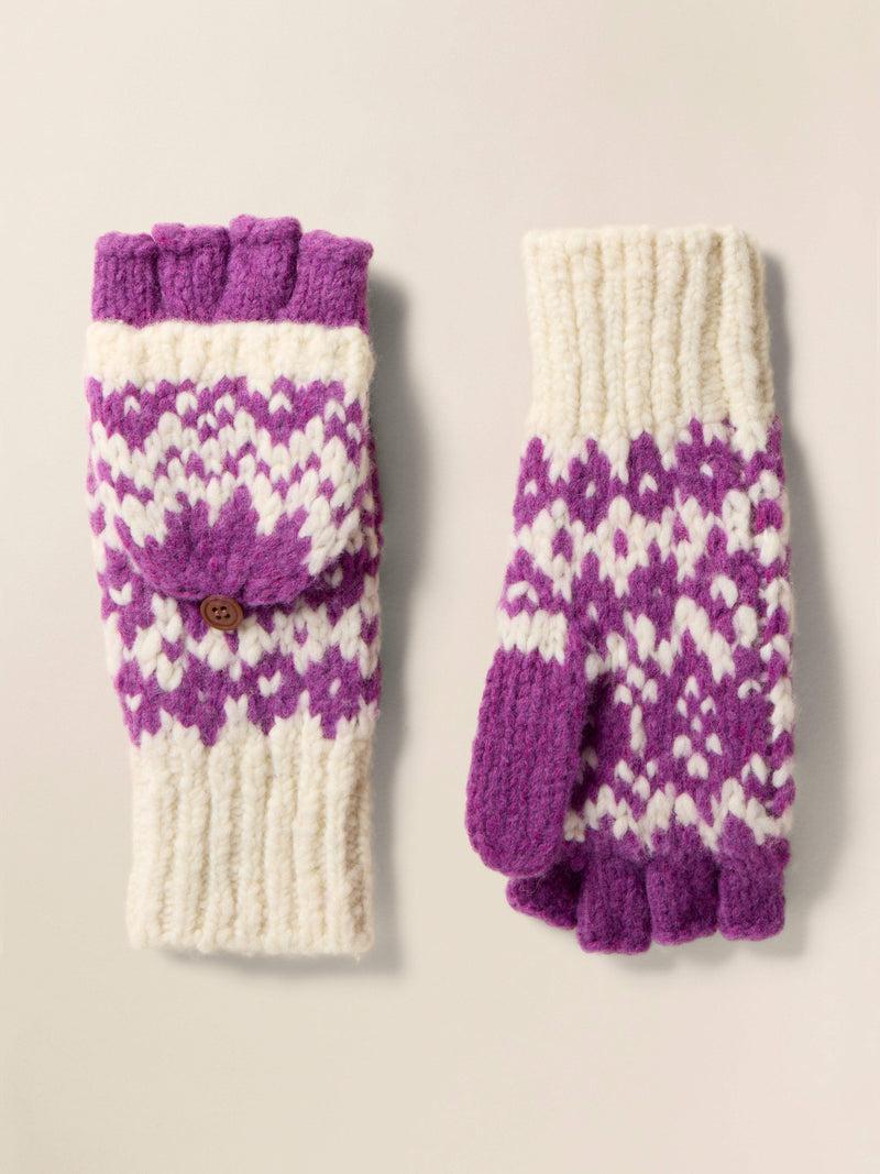 Valley Fairisle Mitten - Purple Fairisle Product Image