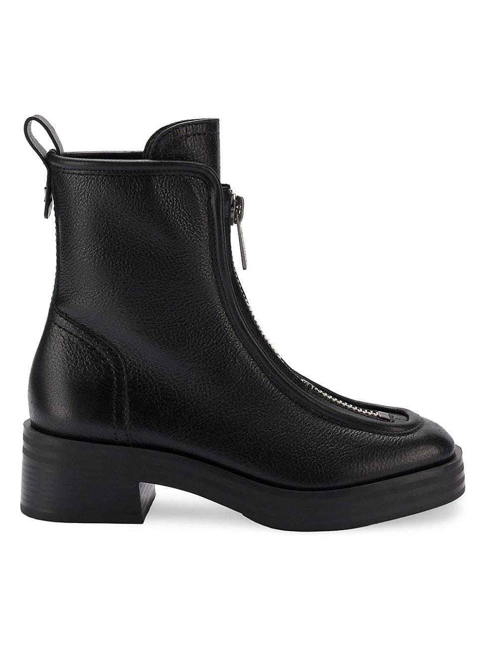 Womens Nicole Leather Zip-Up Boots Product Image