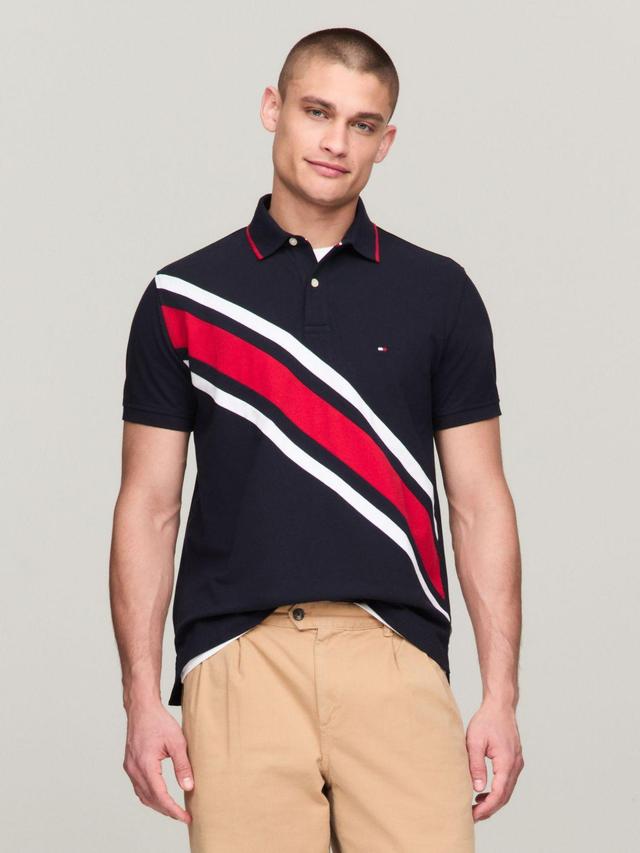 Tommy Hilfiger Men's Regular Fit Banner Stripe Polo Product Image