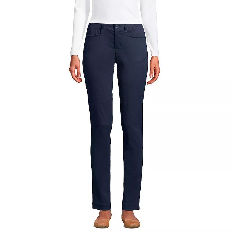 Womens Lands End School Uniform Stretch Pencil Chino Pants Product Image