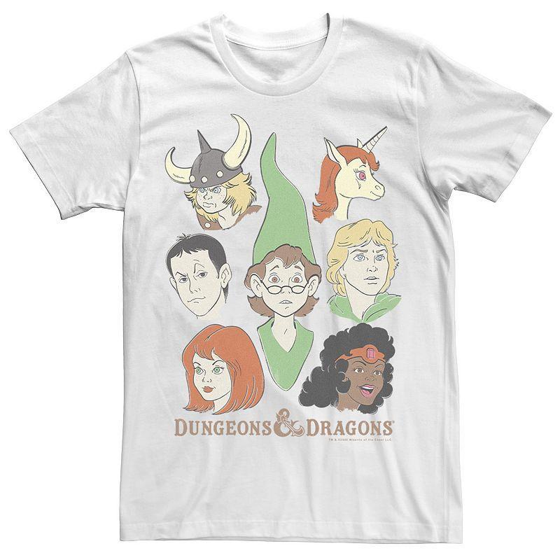 Big & Tall Dungeons And Dragons Cartoon Group Shot Tee, Mens Product Image