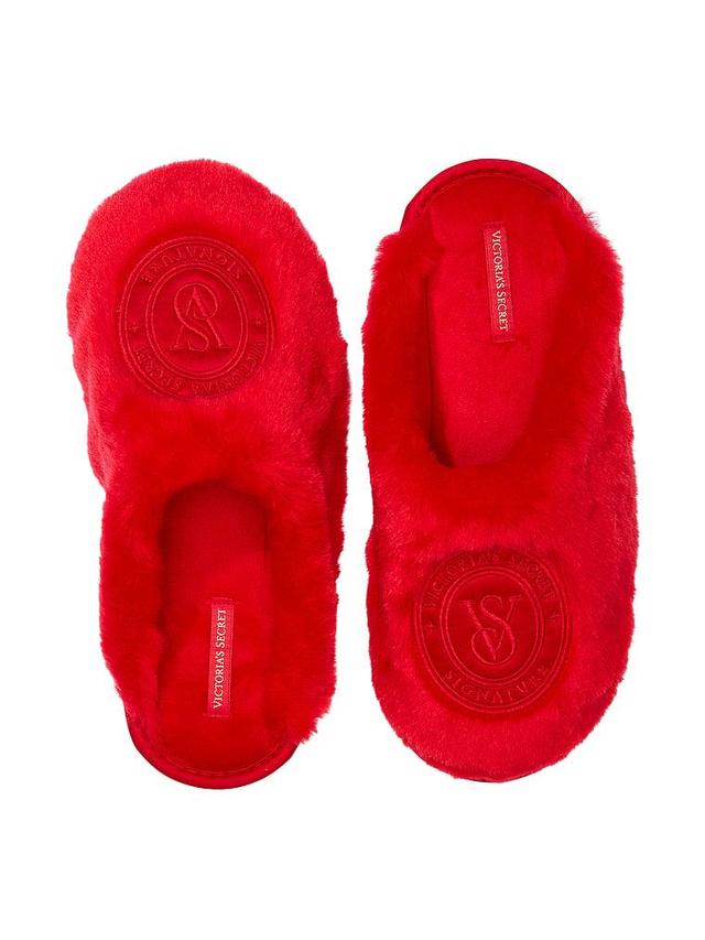 Closed-Toe Faux Fur Slippers Product Image