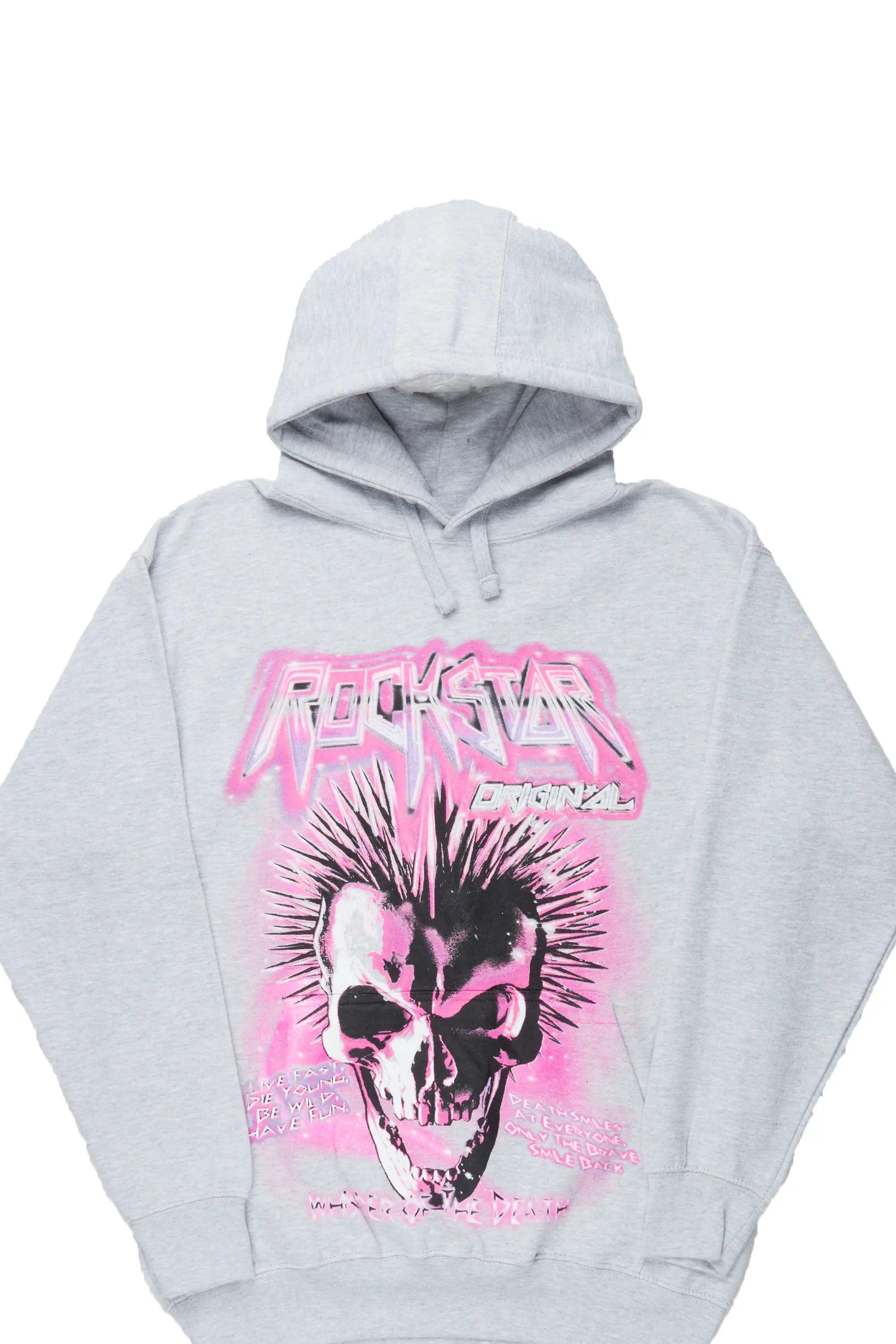 Shantell Heather Grey Oversized  Hoodie Female Product Image