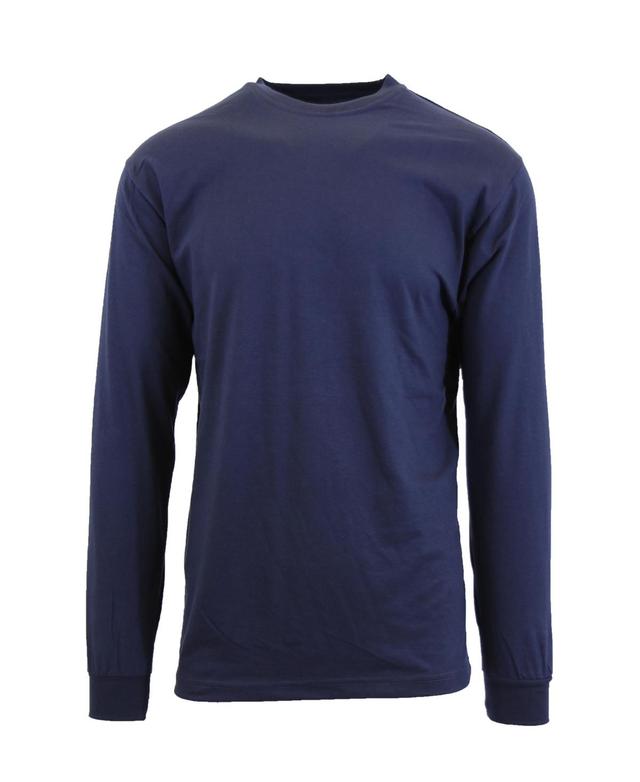 Galaxy By Harvic Mens Egyptian Cotton-Blend Long Sleeve Crew Neck Tee Product Image