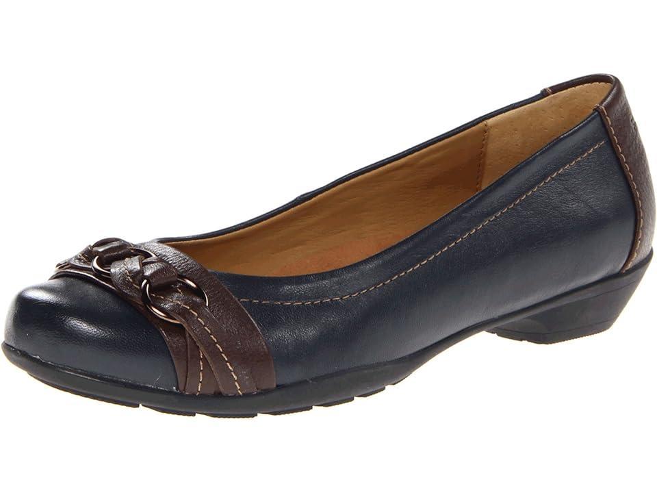 Comfortiva Posie - Soft Spots (Navy/Chocolate Velvet Sheep Nappa) Women's Slip on  Shoes Product Image