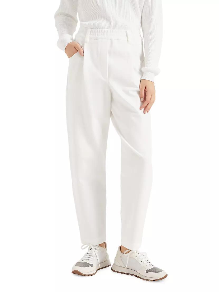 Stretch Cotton Couture Interlock Baggy Trousers Product Image