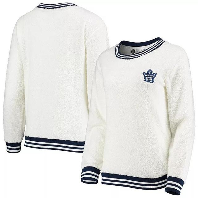 Womens Concepts Sport Cream and Navy Toronto Maple Leafs Granite Sherpa Pullover Sweatshirt - Cream Product Image