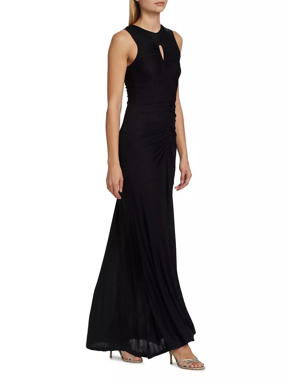 Isabel Ruched Keyhole Body-Skimming Maxi Dress Product Image