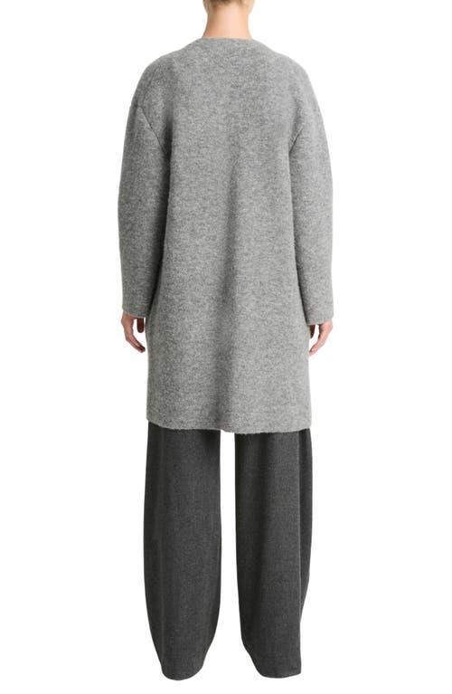 Sculpted Wool-blend Car Coat In Grey Product Image