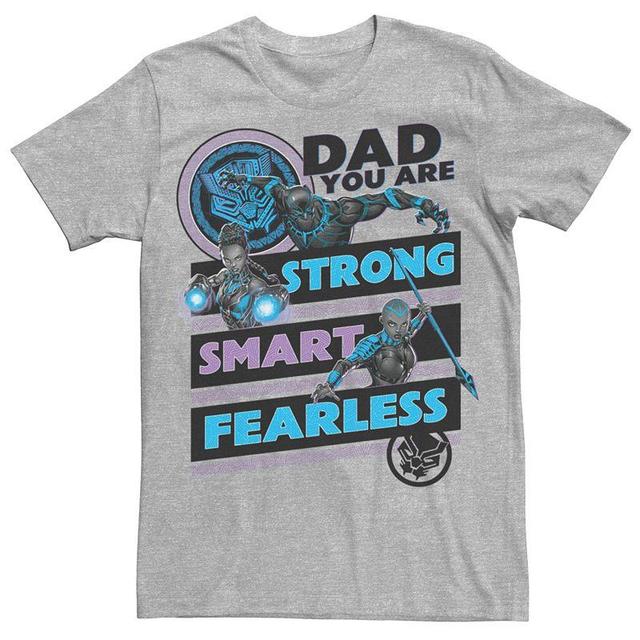 Mens Marvel Black Panther Dad Traits Tee Athletic Grey Product Image