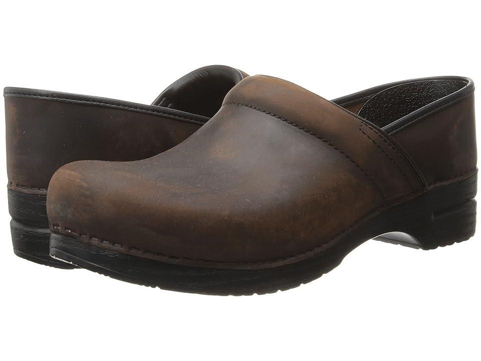 Dansko Professional (Antique Brown Oiled Leather) Men's Clog Shoes Product Image