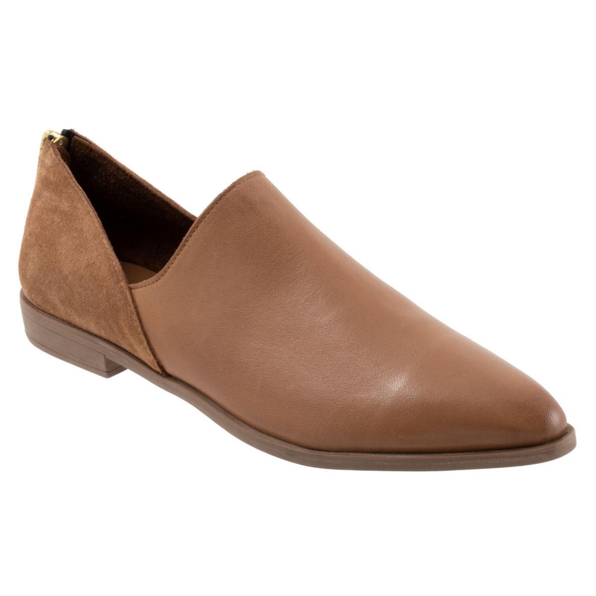 Bueno Beau Leather and Suede Back Zip Loafers Product Image