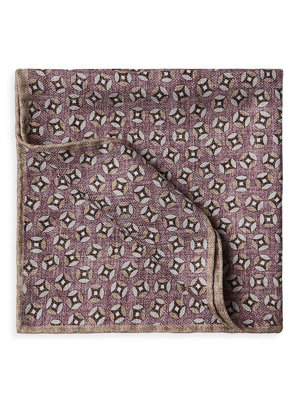 Mens Silk Pocket Square with Pattern Product Image