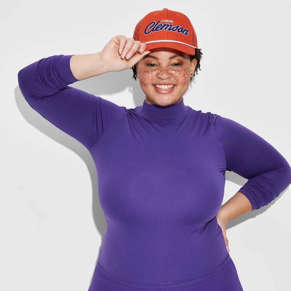 Womens Game Day Long Sleeve Mock Turtleneck T-Shirt - Wild Fable Purple 3X Product Image