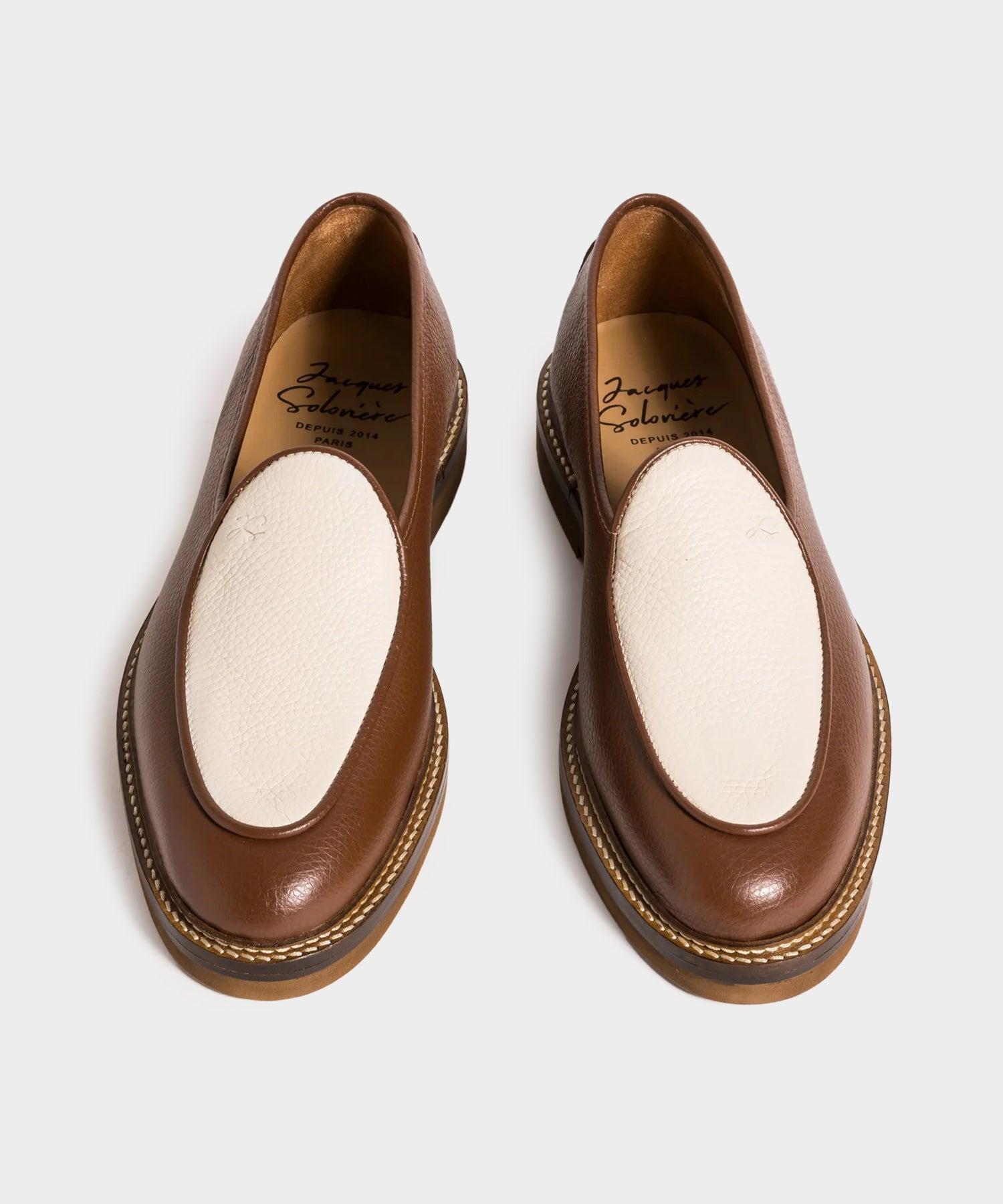 Jacques Solovière Lex Loafer Brown & Cream Product Image