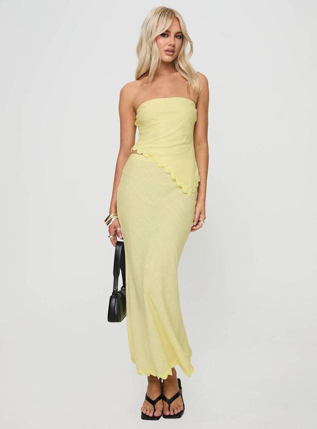 Sunburst Strapless Top Yellow Product Image