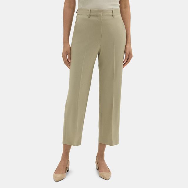 Stretch Wool High-Waist Straight Pant | Theory Outlet Product Image