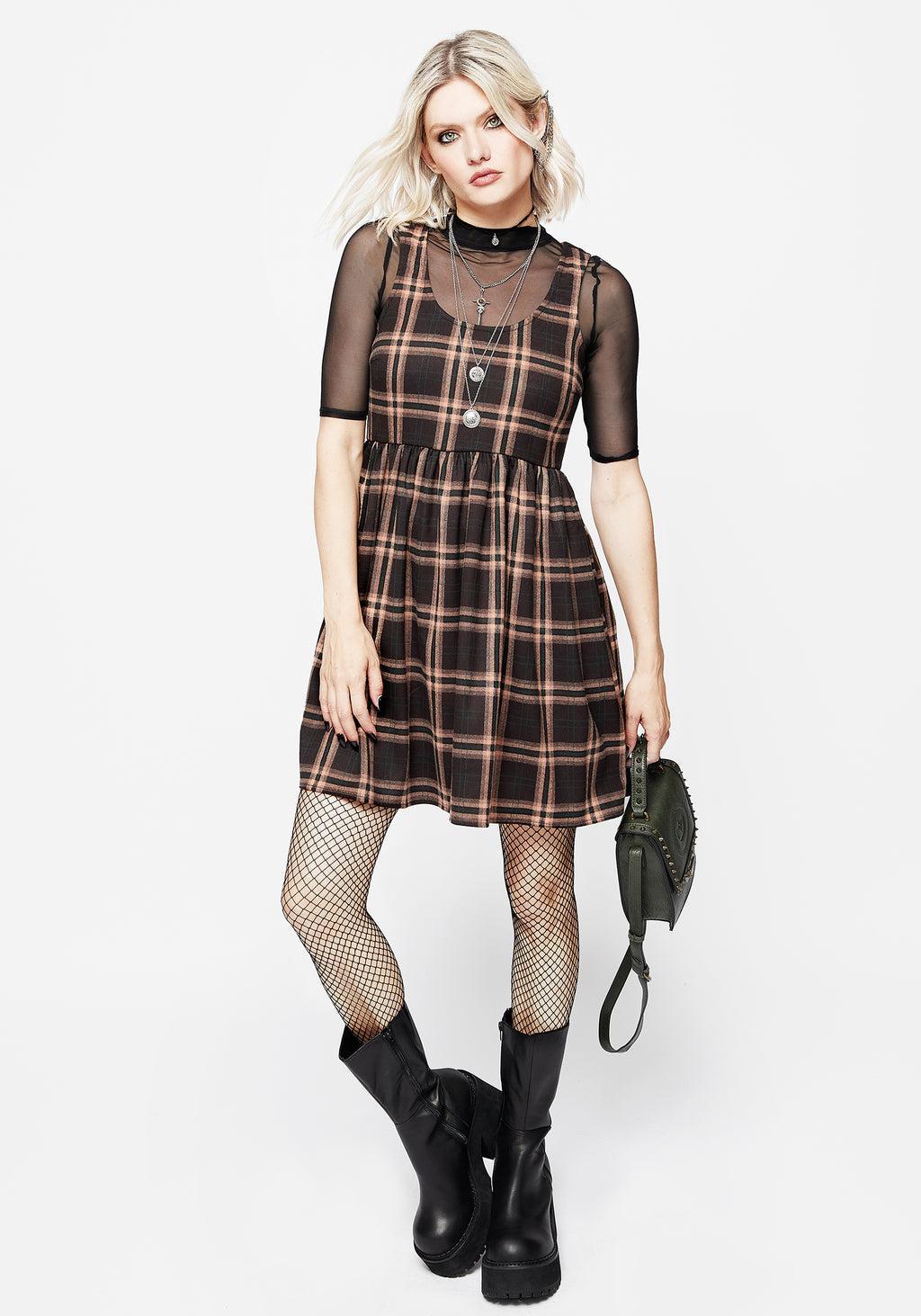 Ambrose Check Mini Dress Product Image