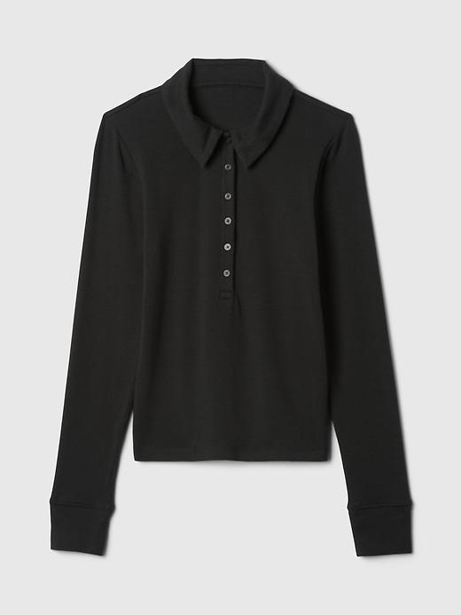 Modern Cropped Polo Shirt Product Image