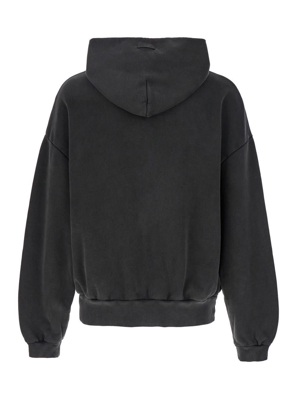 FEAR OF GOD Overlapped Hoodie Logo Black Print Product Image