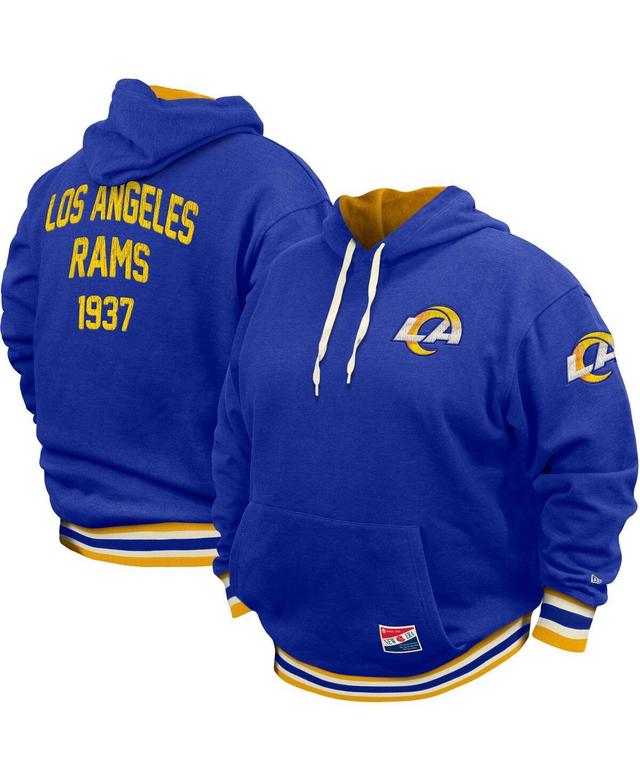 Mens New Era Royal Los Angeles Rams Big & Tall NFL Pullover Hoodie Product Image