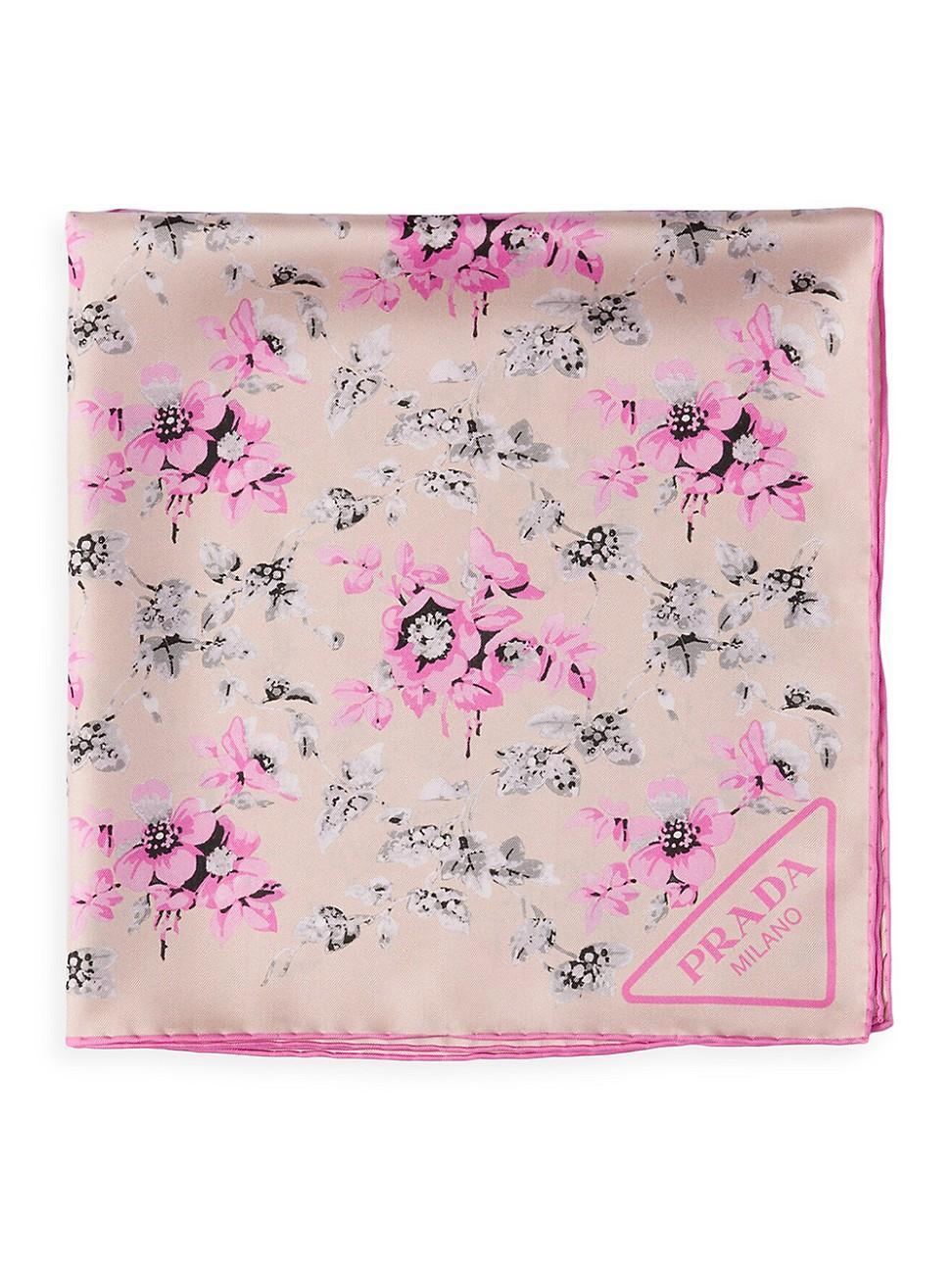 Womens Printed Silk Twill Scarf Product Image