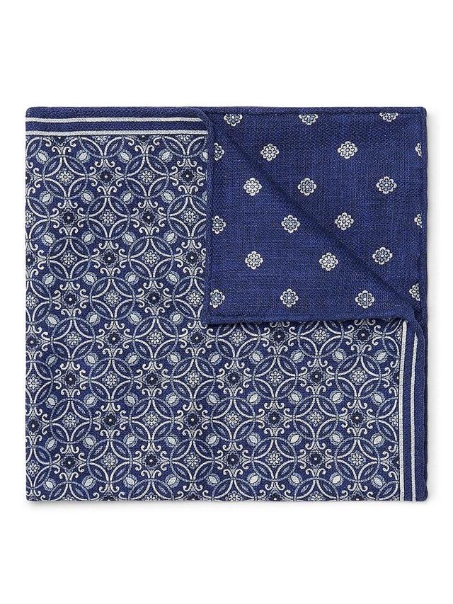 Mens Double Face Silk Pocket Square Product Image