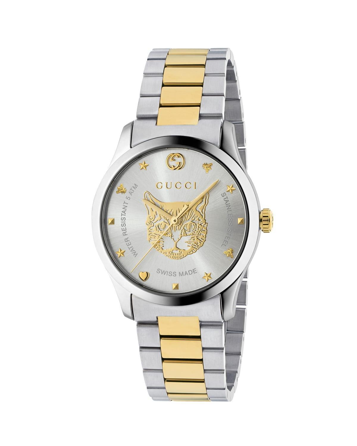 Gucci Mens Swiss G-Timeless Two-Tone Stainless Steel Bracelet Watch 38mm Product Image